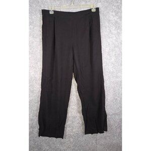 Eileen Fisher Women's Dress Pants Black Size Large Lagenlook Designer